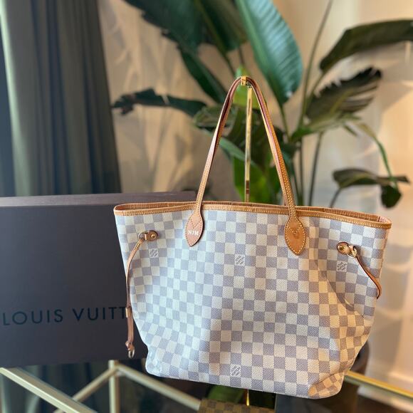 LOUIS VUITTON Damier Azur Neverfull MM - Picture 3 of 16